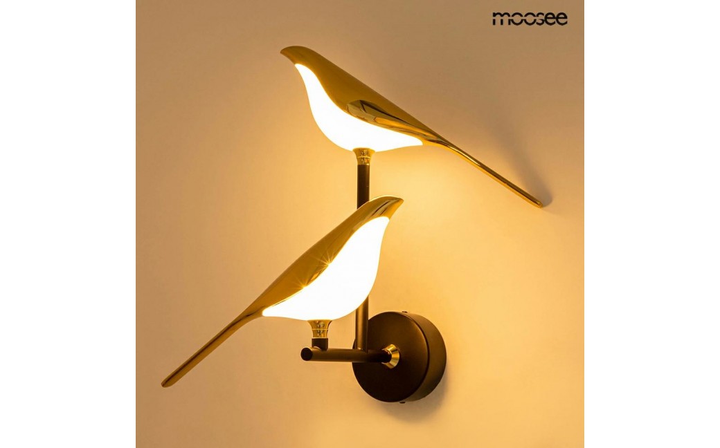 MOOSEE lampa ścienna BIRD TWIN złota (MSE1501100458)