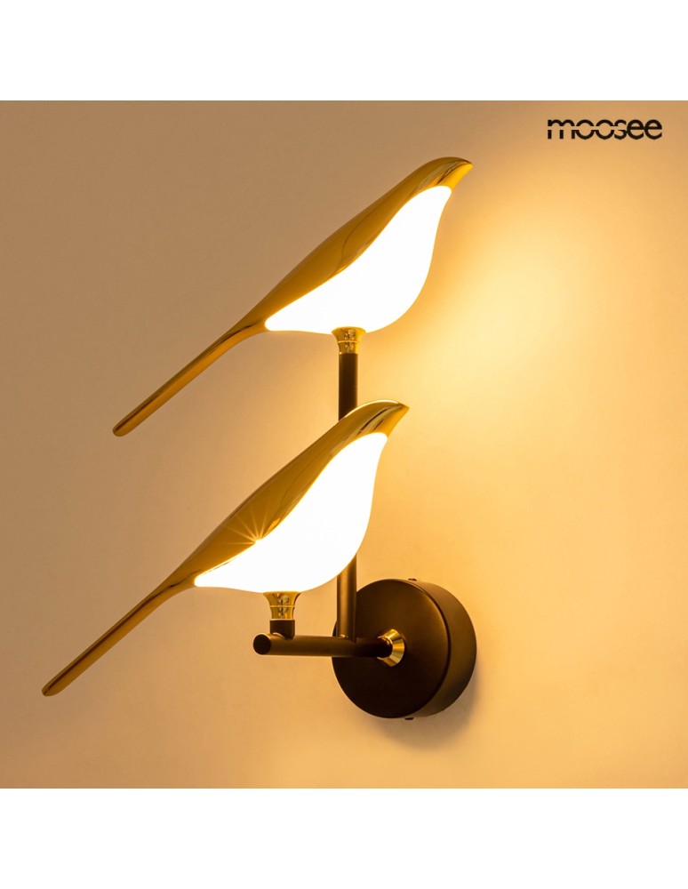 Designer wall lamps - MOOSEE BIRD TWIN gold wall lamp (MSE1501100458) - product kolory-swiatla.pl 3