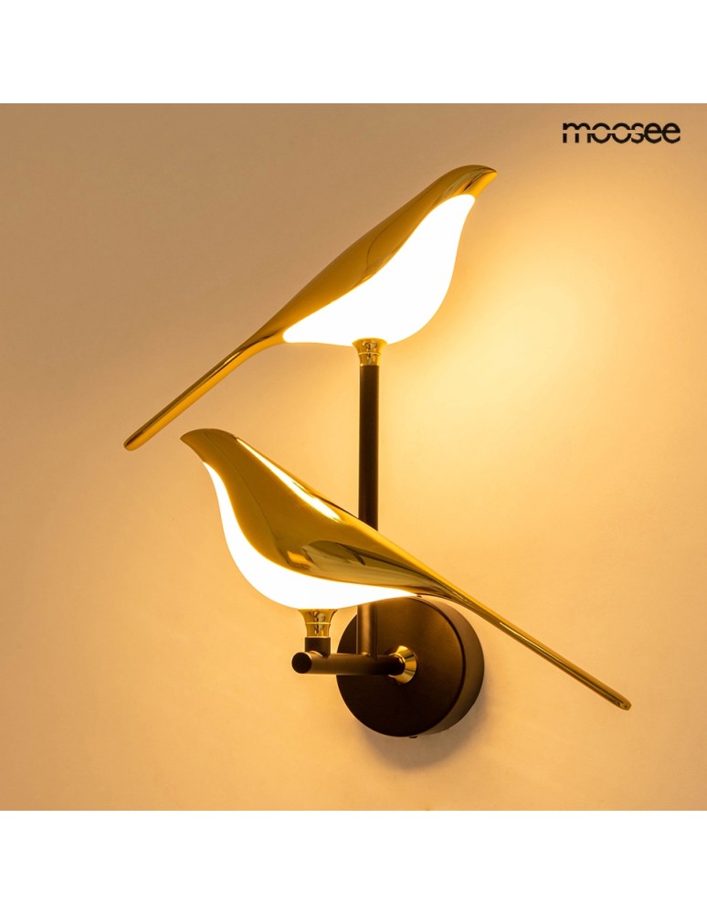 Designer wall lamps - MOOSEE BIRD TWIN gold wall lamp (MSE1501100458) - product kolory-swiatla.pl 4