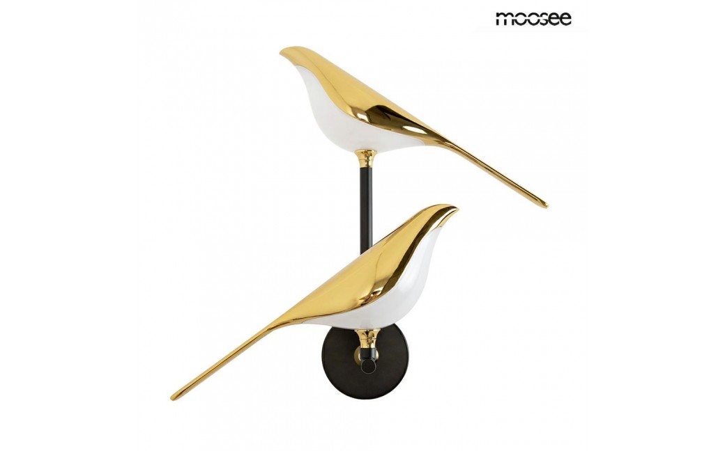 MOOSEE lampa ścienna BIRD TWIN złota (MSE1501100458)