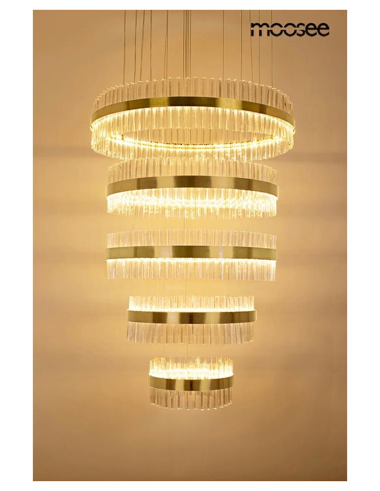 Glamour pendant lamps - MOOSEE pendant lamp GHIA 5 gold (MSE1501100396) - product kolory-swiatla.pl 2