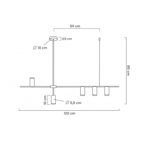 MOOSEE lampa wisząca MODERNO czarna (MSE1501100334)