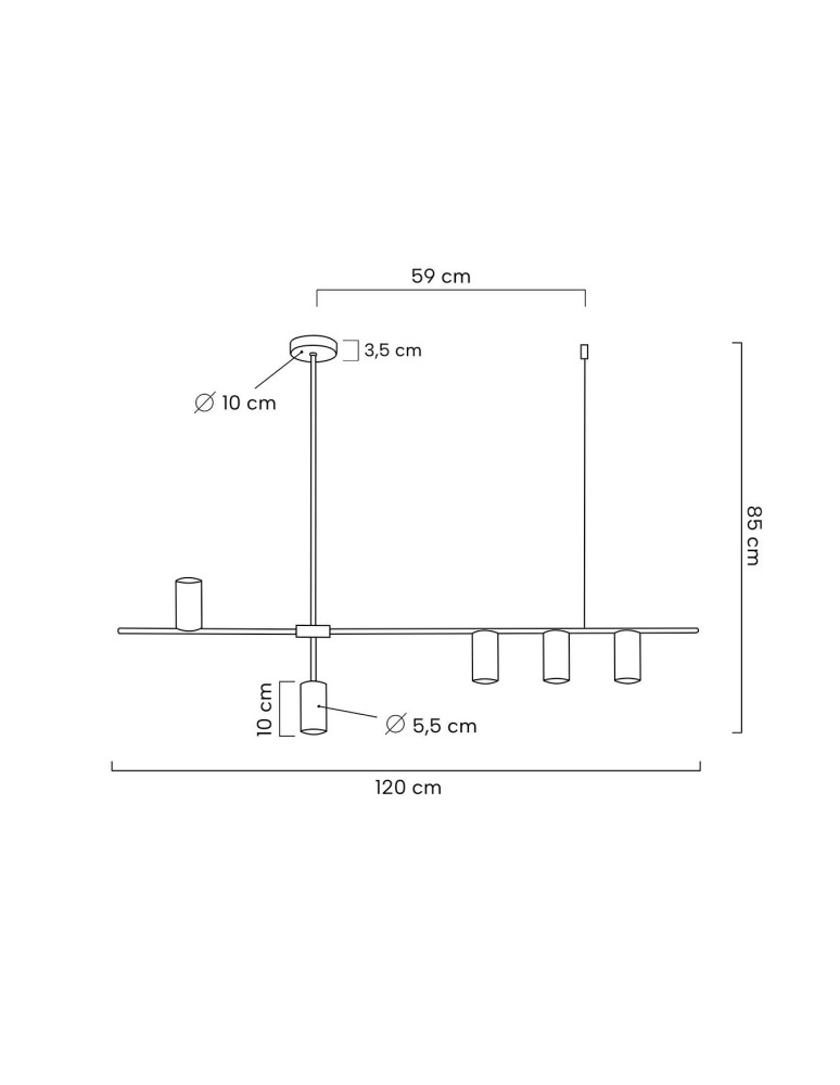 Pendant lamps over the island - MOOSEE pendant lamp MODERNO black (MSE1501100334) - product kolory-swiatla.pl 7