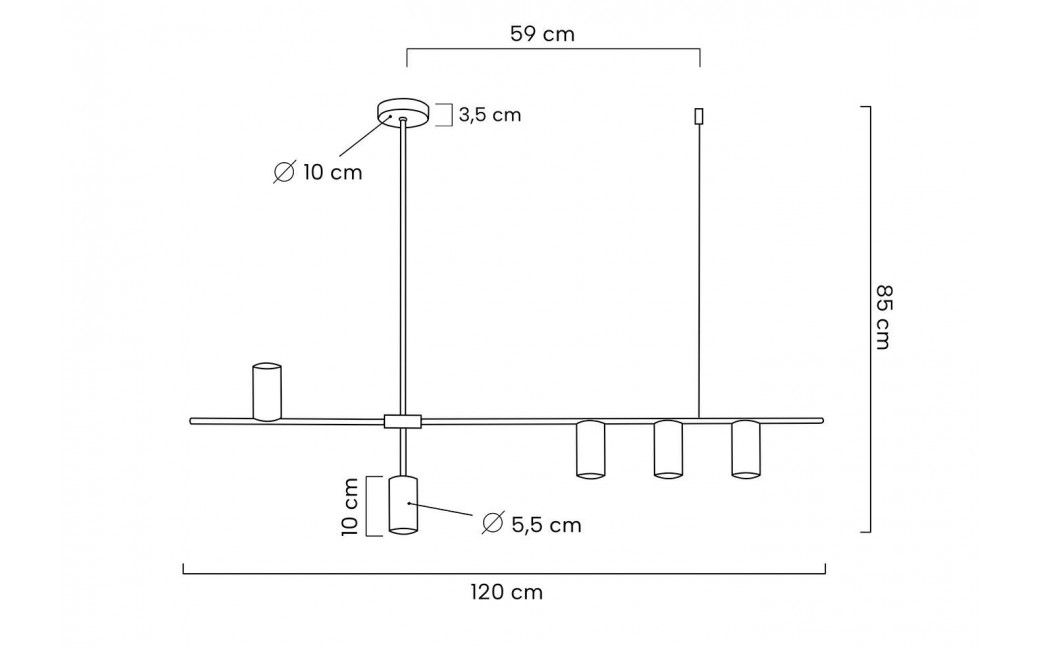 MOOSEE lampa wisząca MODERNO czarna (MSE1501100334)