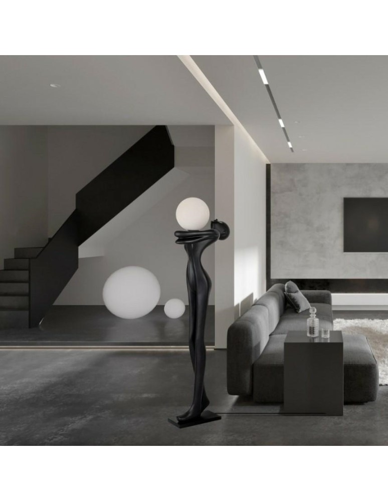 Designer floor lamps - MOOSEE HUMAN MOON floor lamp - fiberglass, glass (MSE1501100337) - product kolory-swiatla.pl 7