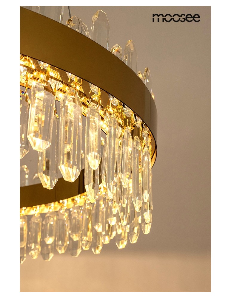 Glamour pendant lamps - MOOSEE AMIRA 80 gold pendant lamp (MSE1501100409) - product kolory-swiatla.pl 3