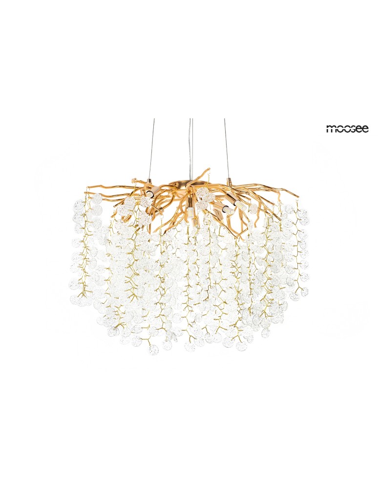 Glamour pendant lamps - MOOSEE RIVIERA 80 gold / clear pendant lamp (5900168832954) - product kolory-swiatla.pl 1