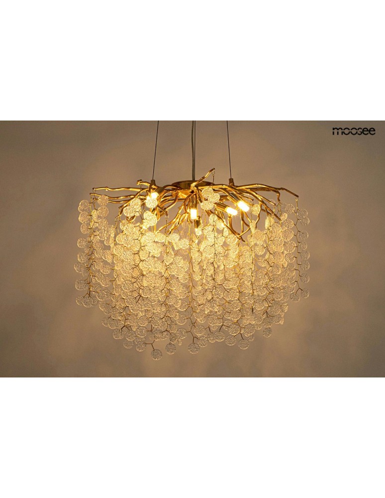 Glamour pendant lamps - MOOSEE RIVIERA 80 gold / clear pendant lamp (5900168832954) - product kolory-swiatla.pl 2