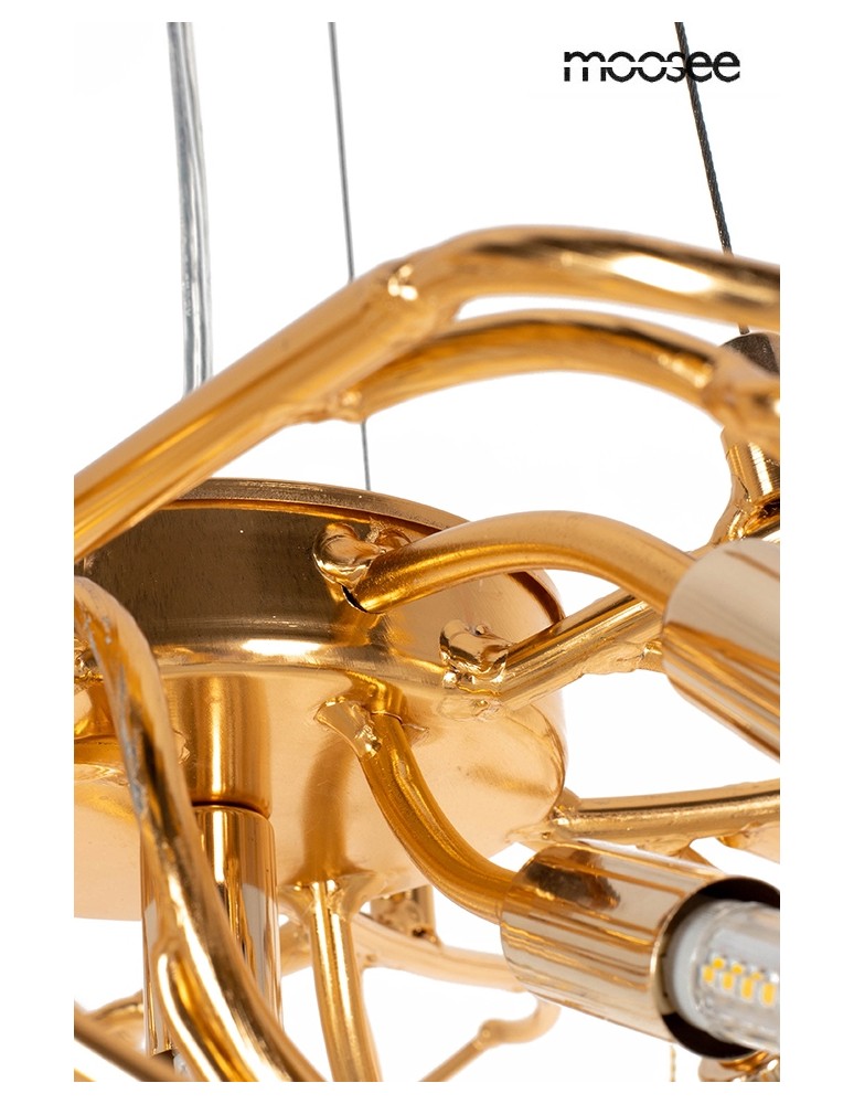 Glamour pendant lamps - MOOSEE RIVIERA 80 gold / clear pendant lamp (5900168832954) - product kolory-swiatla.pl 6