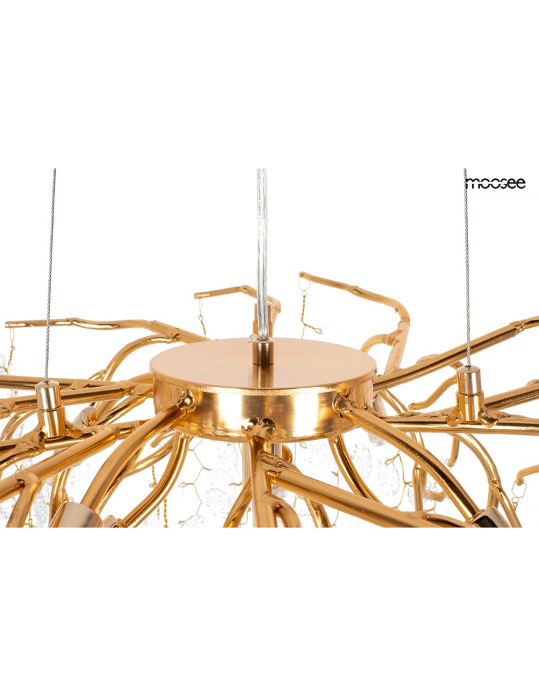 Glamour pendant lamps - MOOSEE RIVIERA 80 gold / clear pendant lamp (5900168832954) - product kolory-swiatla.pl 7
