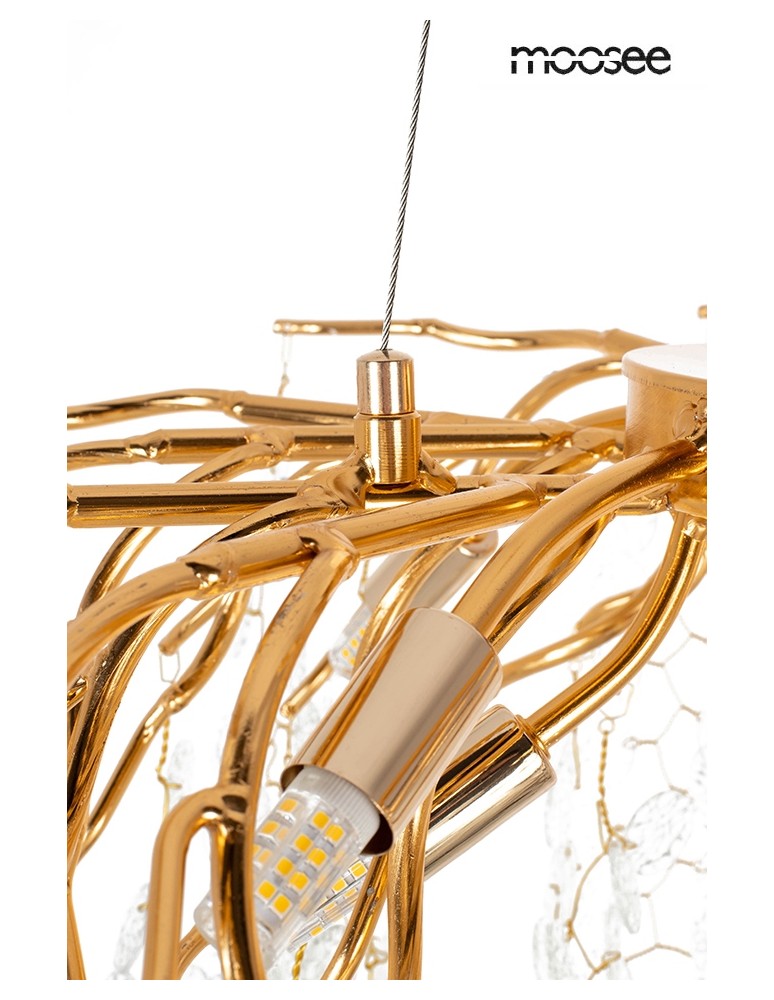 Glamour pendant lamps - MOOSEE RIVIERA 80 gold / clear pendant lamp (5900168832954) - product kolory-swiatla.pl 8