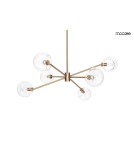 Pendant lamps spheres - MOOSEE pendant lamp AURA 6 gold (MSE1501100402) - product 1