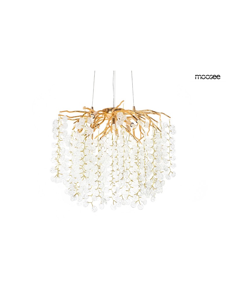 Glamour pendant lamps - MOOSEE RIVIERA 60 gold / clear pendant lamp (5900168832947) - product kolory-swiatla.pl 1