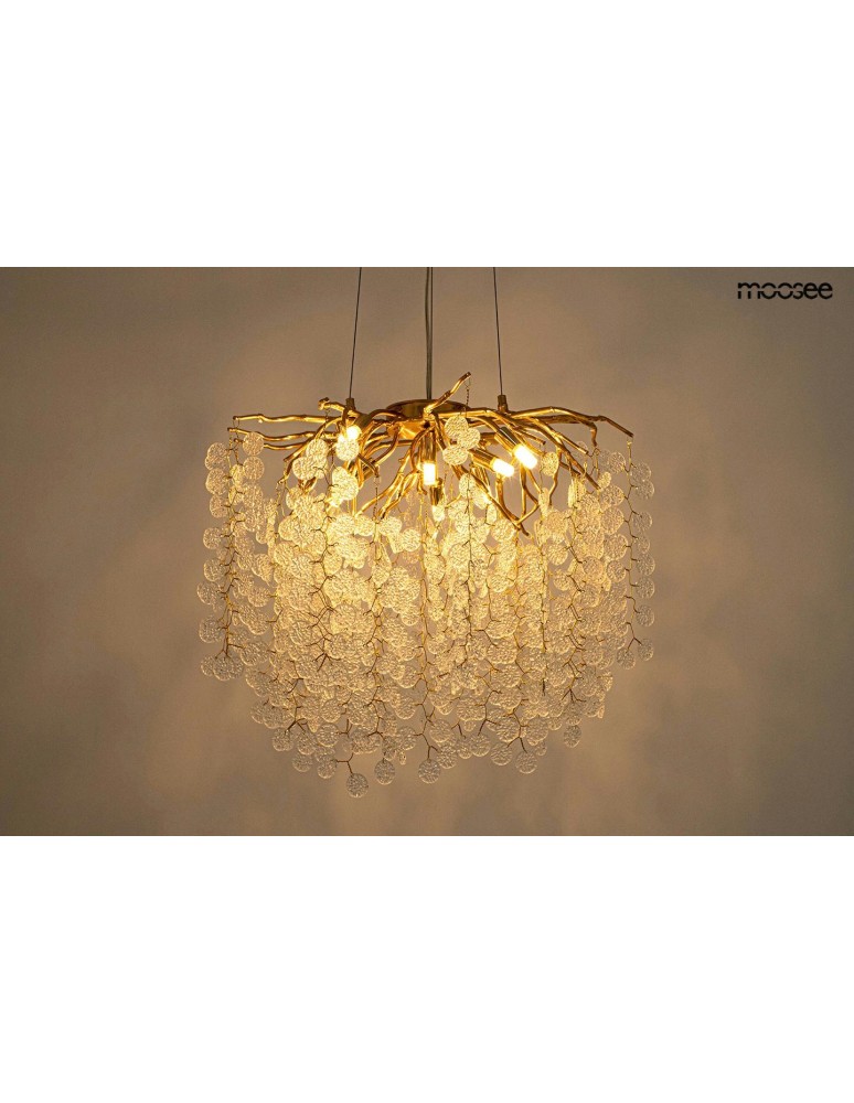 Glamour pendant lamps - MOOSEE RIVIERA 60 gold / clear pendant lamp (5900168832947) - product kolory-swiatla.pl 2