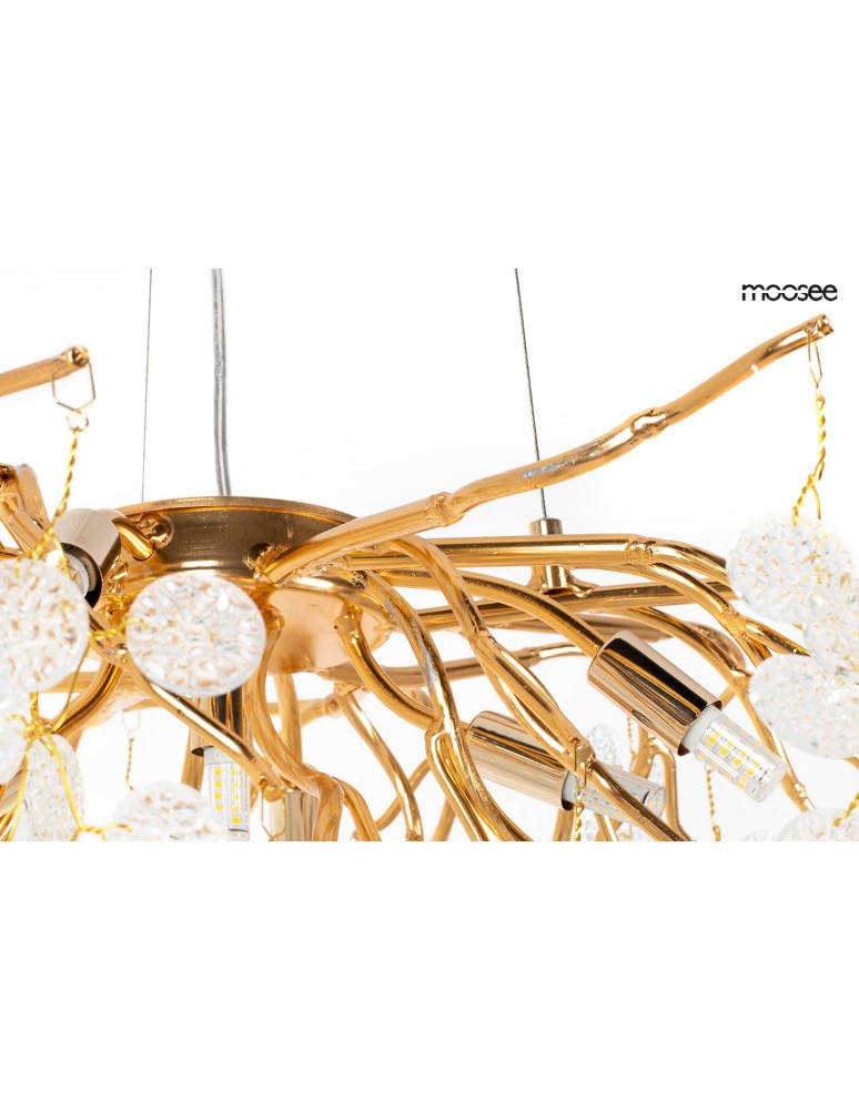 Glamour pendant lamps - MOOSEE RIVIERA 60 gold / clear pendant lamp (5900168832947) - product kolory-swiatla.pl 5