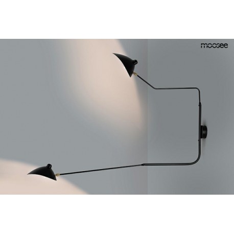 MOOSEE lampa ścienna RAVEN 2 - aluminium, stal węglowa (MSE1501100205)