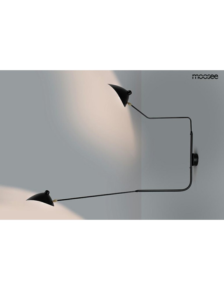 Cantilever wall lamps - MOOSEE RAVEN 2 wall lamp - aluminum, carbon steel (MSE1501100205) - product kolory-swiatla.pl 6