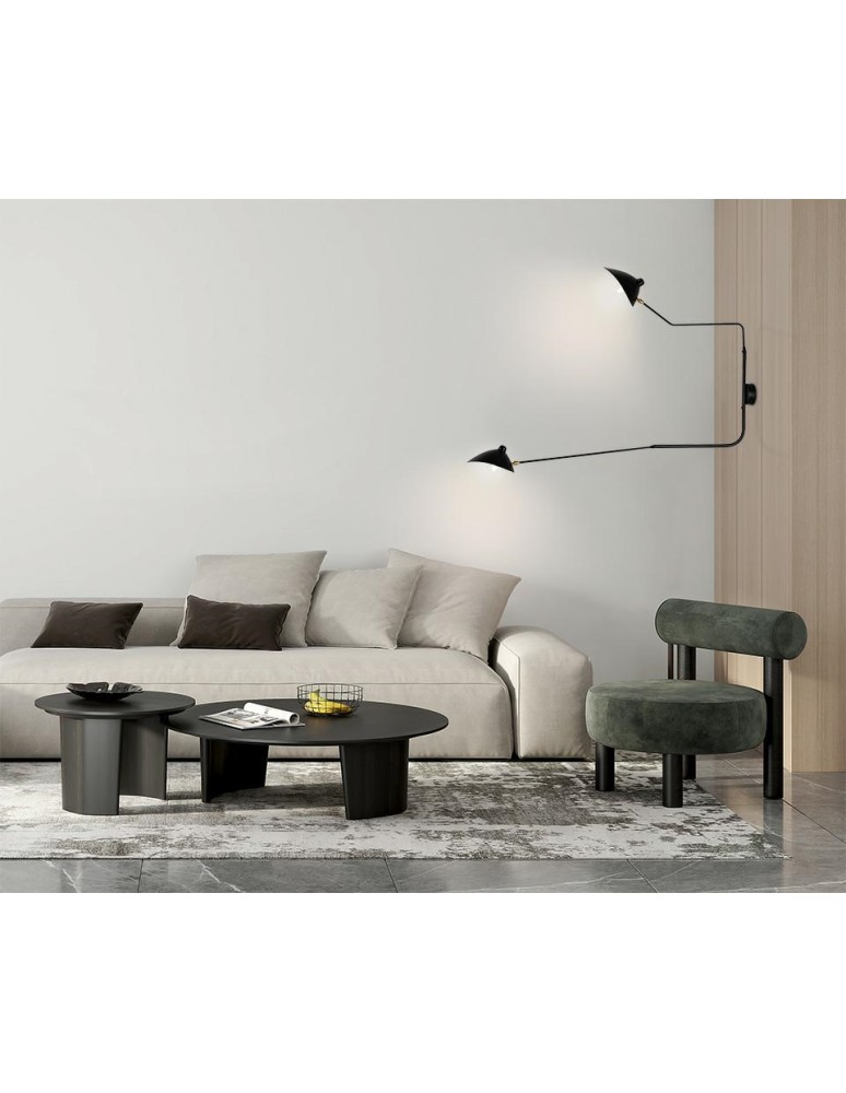 Cantilever wall lamps - MOOSEE RAVEN 2 wall lamp - aluminum, carbon steel (MSE1501100205) - product kolory-swiatla.pl 7