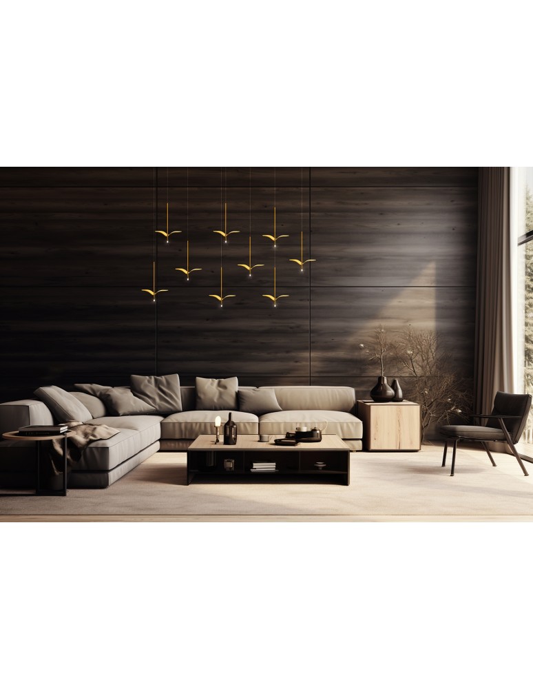 Designer pendant lamps - MOOSEE GAVI A gold pendant lamp (MSE1501100340) - product kolory-swiatla.pl 6