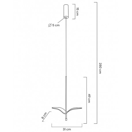 MOOSEE lampa wisząca GAVI A złota (MSE1501100340)