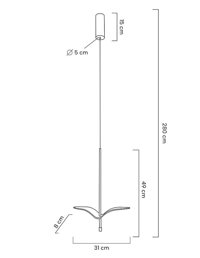 Designer pendant lamps - MOOSEE GAVI A gold pendant lamp (MSE1501100340) - product kolory-swiatla.pl 8