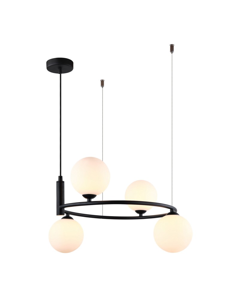 Pendant lamps - ITALUX Amily Black Pendant 4xG9 25W MDM-3974/4 BK - product kolory-swiatla.pl 1