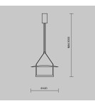 Maytoni Ambience Lampa Wisząca Designerska LED 23W 1000lm 3000K Czarny MOD280PL-L23B3K