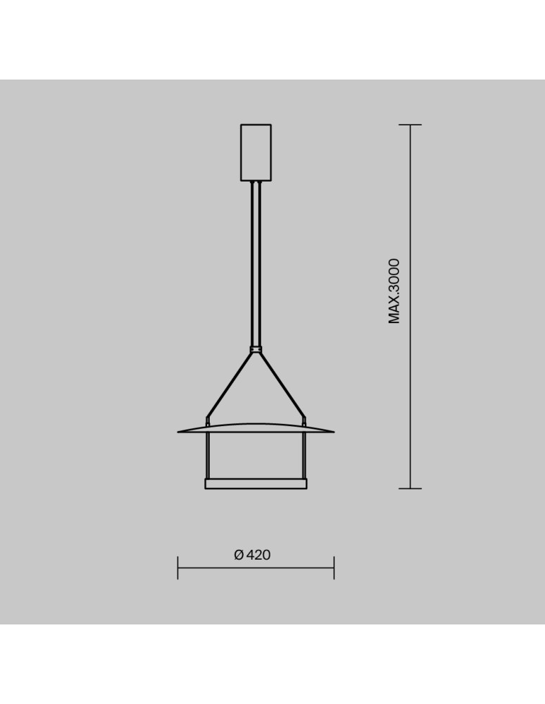 Maytoni Ambience Lampa Wisząca Designerska LED 23W 1000lm 3000K Czarny MOD280PL-L23B3K