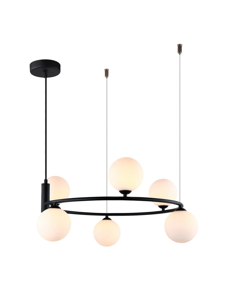 Pendant lamps - ITALUX Amily Black Pendant 6xG9 25W MDM-3974/6 BK - product kolory-swiatla.pl 1