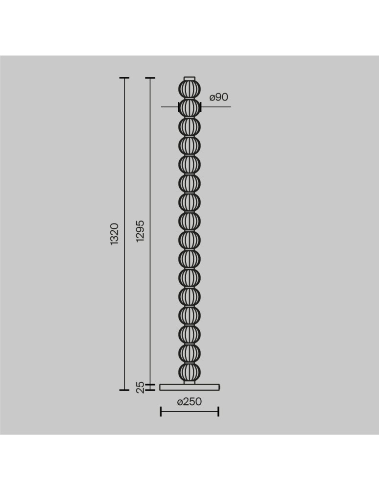 Maytoni Amulet Lampa Podłogowa LED 33W 1550lm 3000K Złoty MOD555FL-L23G3K