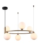 Pendant lamps - ITALUX Amily Brass Pendant 6xG9 25W MDM-3974/6 BRO - product 1