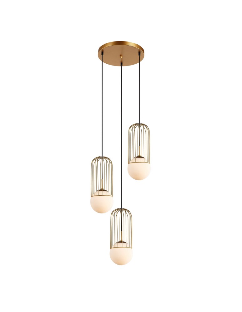 Loft pendant lamps - ITALUX Matty Gold Pendant 3xE27 40W MDM-3939/3 GD - product kolory-swiatla.pl 1