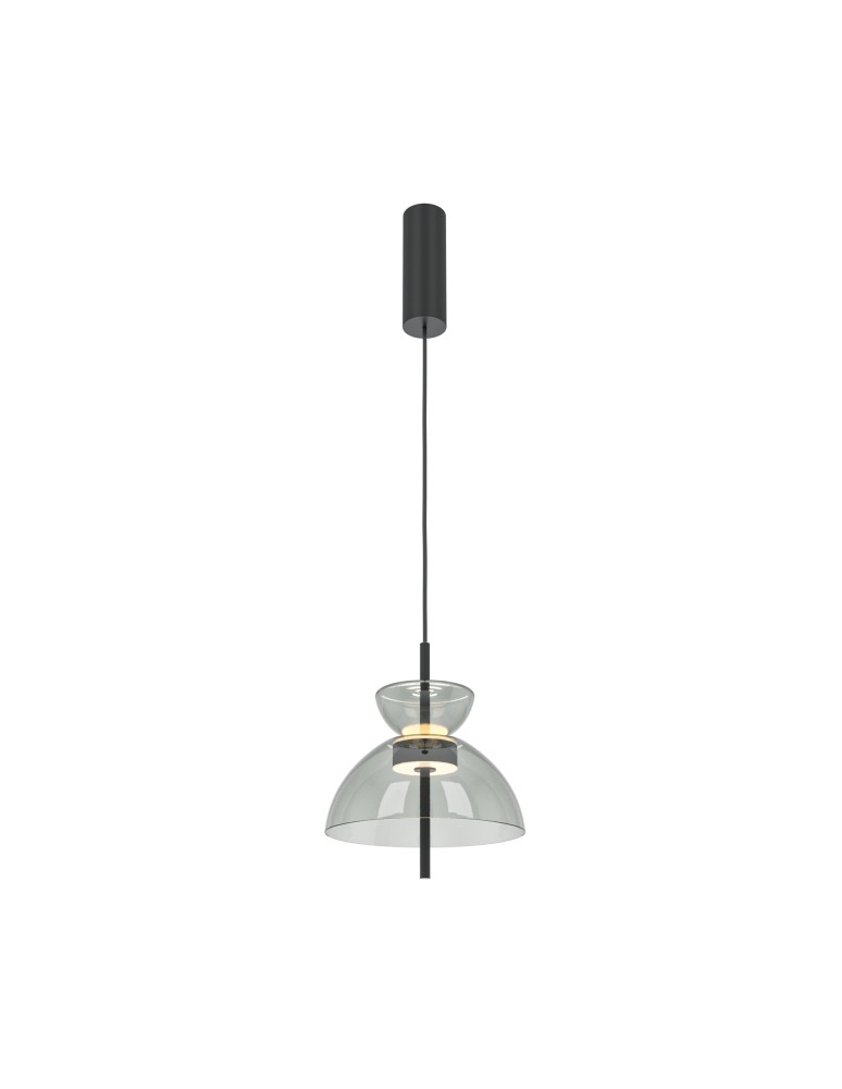 Designer pendant lamps - Maytoni Bangkok LED 12W 1200lm 3000K Designer Glass Pendant Lamp Black MOD185PL-L11B3K2 - product kolory-swiatla.pl 1