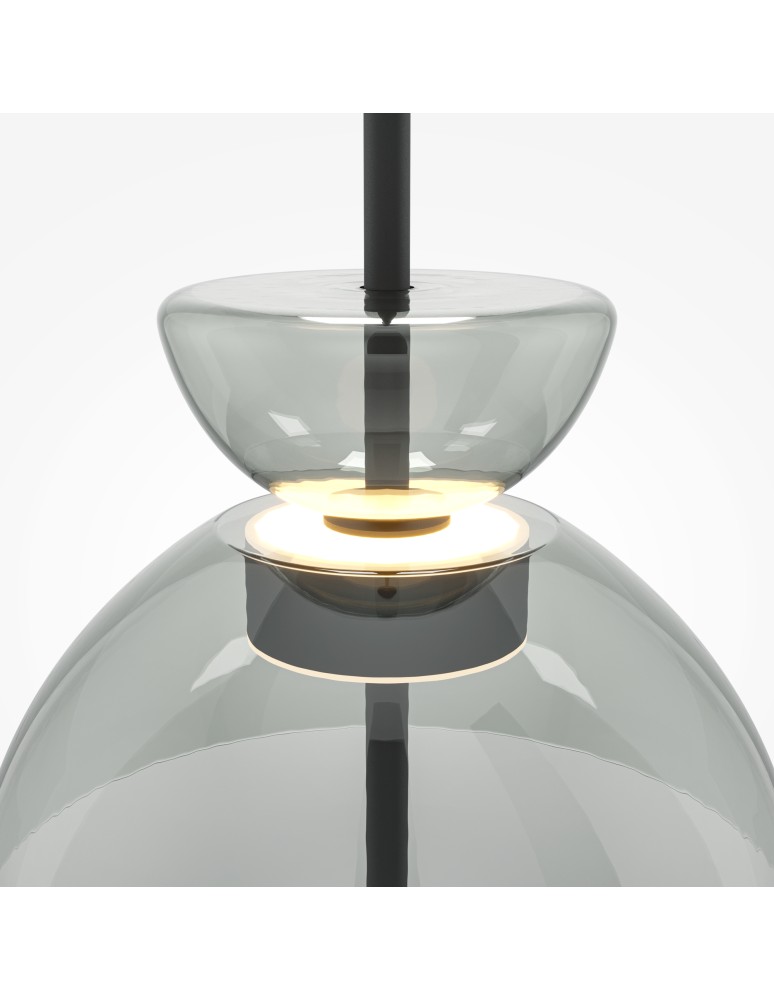 Designer pendant lamps - Maytoni Bangkok LED 12W 1200lm 3000K Designer Glass Pendant Lamp Black MOD185PL-L11B3K2 - product kolory-swiatla.pl 2