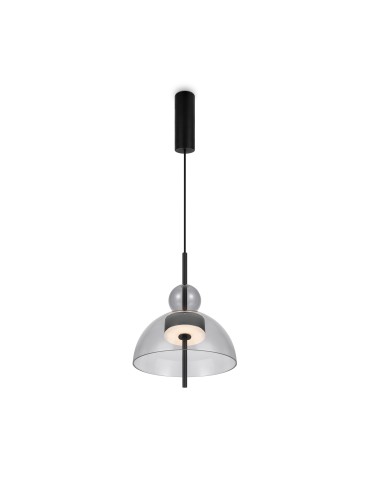 Maytoni Bangkok Designer Glass Pendant Lamp LED 12W 1200lm 3000K Black MOD185PL-L11B3K1