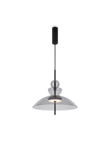 Maytoni Bangkok Designer Glass Pendant Lamp LED 12W 1200lm 3000K Black MOD185PL-L11B3K3.