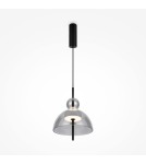 Designer pendant lamps - Maytoni Bangkok Designer Glass Pendant Lamp LED 12W 1200lm 3000K Black MOD185PL-L6B3K4 - product 1