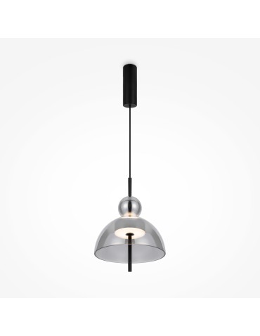 Maytoni Bangkok Designer Glass Pendant Lamp LED 12W 1200lm 3000K Black MOD185PL-L6B3K4