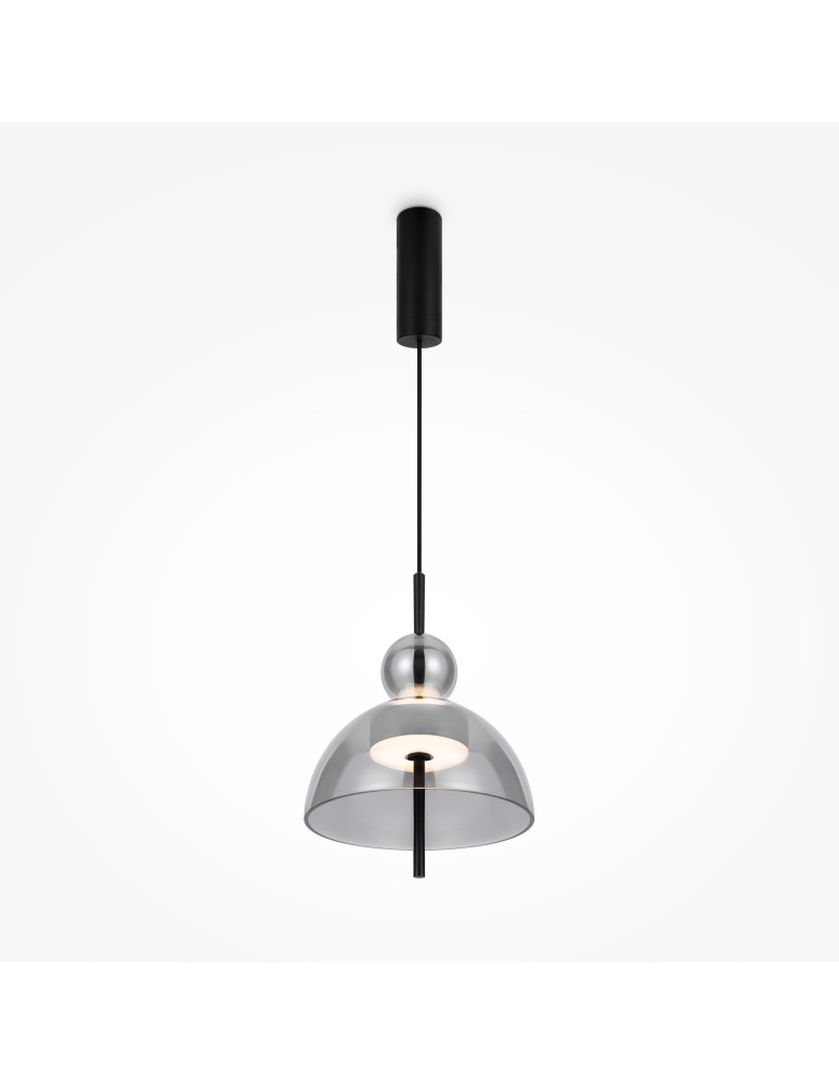 Designer pendant lamps - Maytoni Bangkok Designer Glass Pendant Lamp LED 12W 1200lm 3000K Black MOD185PL-L6B3K4 - product kolory-swiatla.pl 1