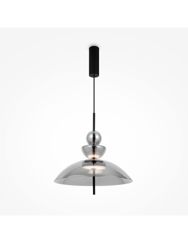 Maytoni Bangkok Designer Glass Pendant Lamp LED 12W 1200lm 3000K Black MOD185PL-L6B3K6