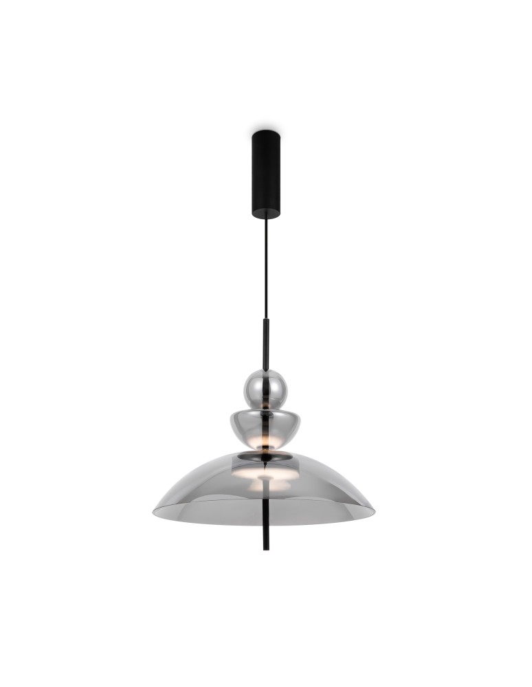 Designer pendant lamps - Maytoni Bangkok Designer Glass Pendant Lamp LED 12W 1200lm 3000K Black MOD185PL-L6B3K6 - product kolory-swiatla.pl 2