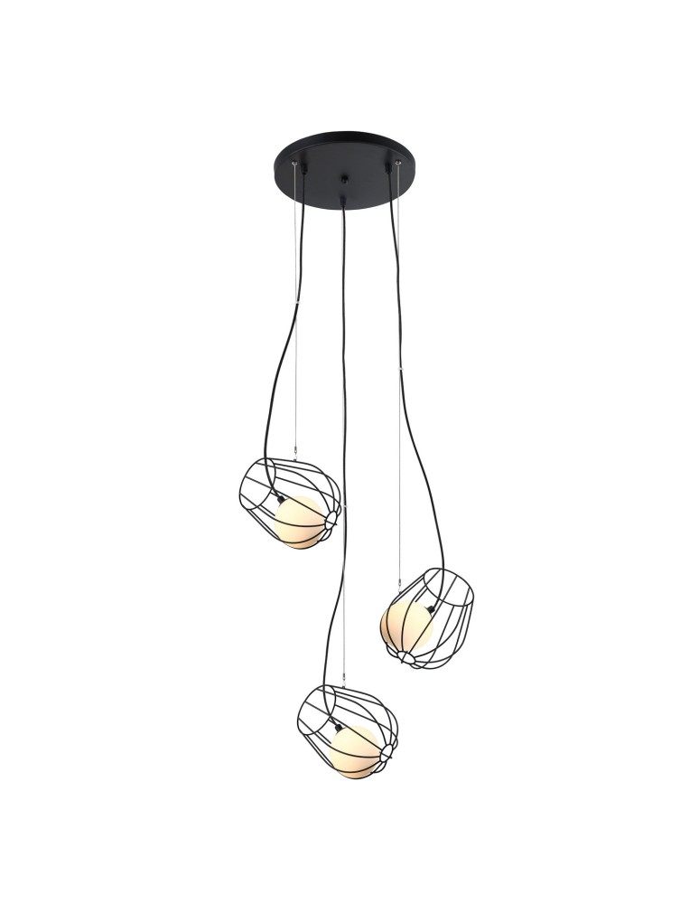 Triple pendant lamps - ITALUX Melisa Black Pendant 3xG9 25W MDM-3942/3 BK - product kolory-swiatla.pl 1
