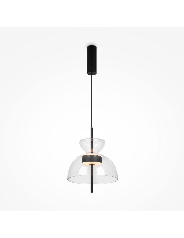 Designer pendant lamps - Maytoni Bangkok Designer Glass Pendant Lamp LED 12W 1200lm 3000K Black MOD185PL-L6B3K2 - product kolory-swiatla.pl 1