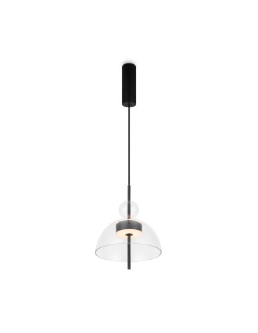 Maytoni Bangkok Designer Glass Pendant Lamp LED 12W 1200lm 3000K Black MOD185PL-L6B3K1
