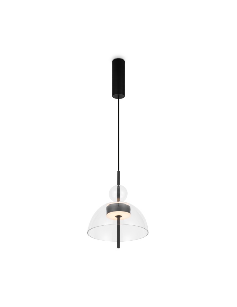 Designer pendant lamps - Maytoni Bangkok Designer Glass Pendant Lamp LED 12W 1200lm 3000K Black MOD185PL-L6B3K1 - product kolory-swiatla.pl 1