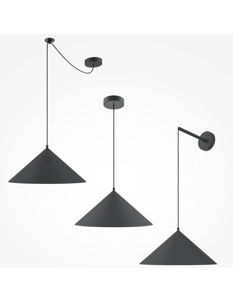 Pendant lamps - Maytoni Basic colors Cone Pendant Lamp 1xE27 40W Black MOD167PL-01B - product kolory-swiatla.pl 6