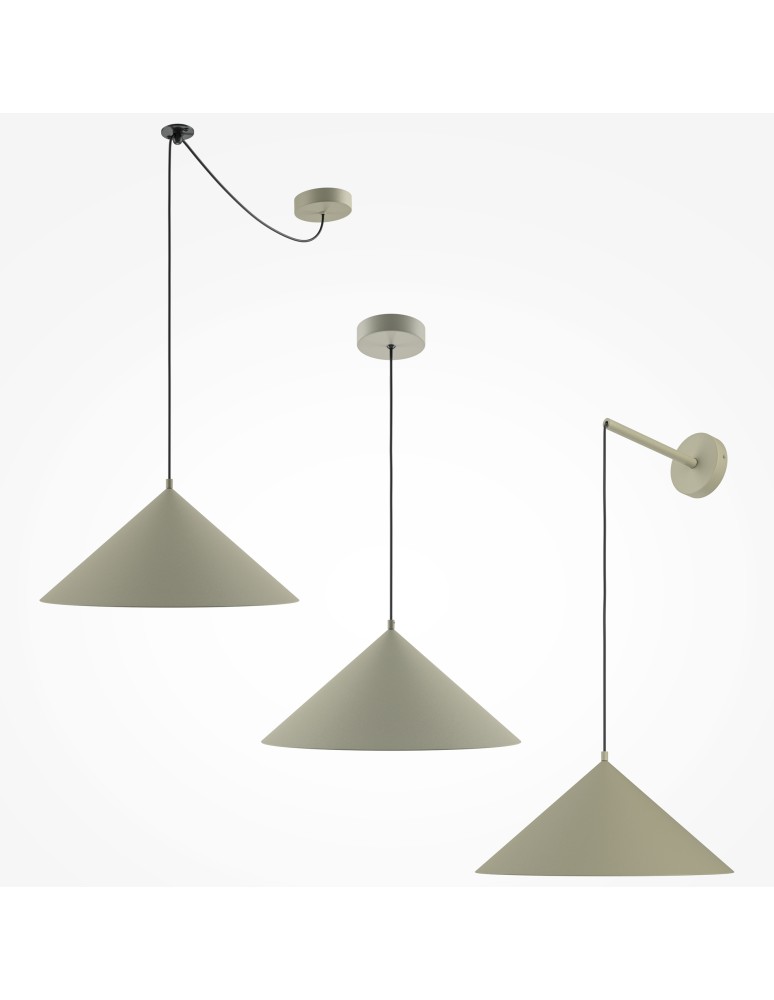 Pendant lamps - Maytoni Basic colors Cone Pendant Lamp 1xE27 40W Gray MOD167PL-01BG - product kolory-swiatla.pl 6