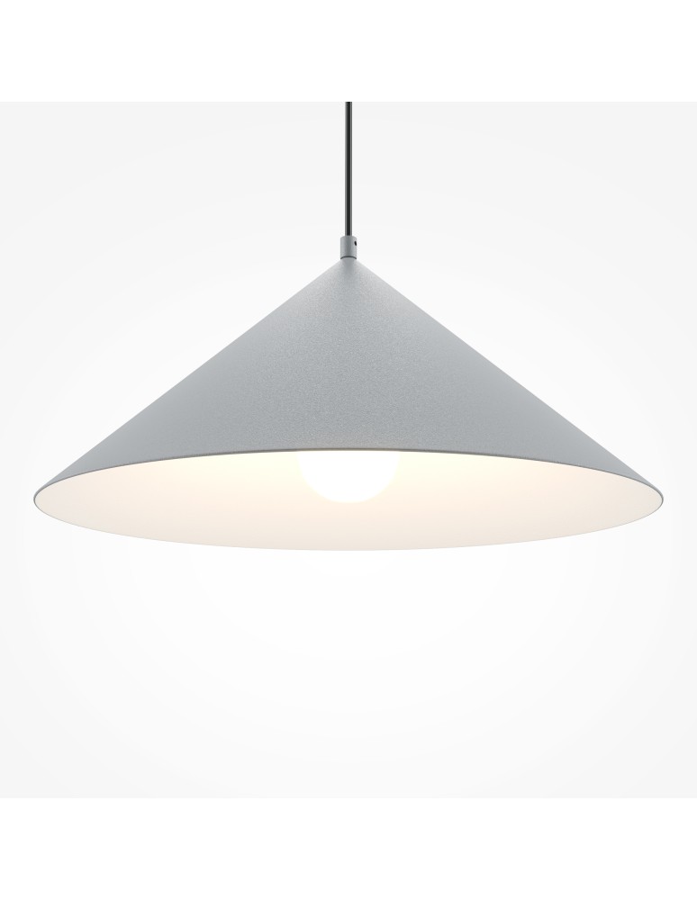 Pendant lamps - Maytoni Basic colors Cone Pendant Lamp 1xE27 40W Gray MOD167PL-01GR - product kolory-swiatla.pl 3