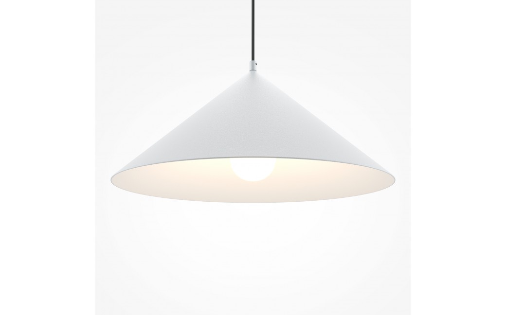 Maytoni Basic colors Lampa Wisząca Stożek 1xE27 40W Biały MOD167PL-01W