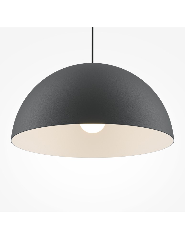 Pendant lamps - Maytoni Basic colors Hemispherical Pendant Lamp 1xE27 40W Black MOD168PL-01B - product kolory-swiatla.pl 4